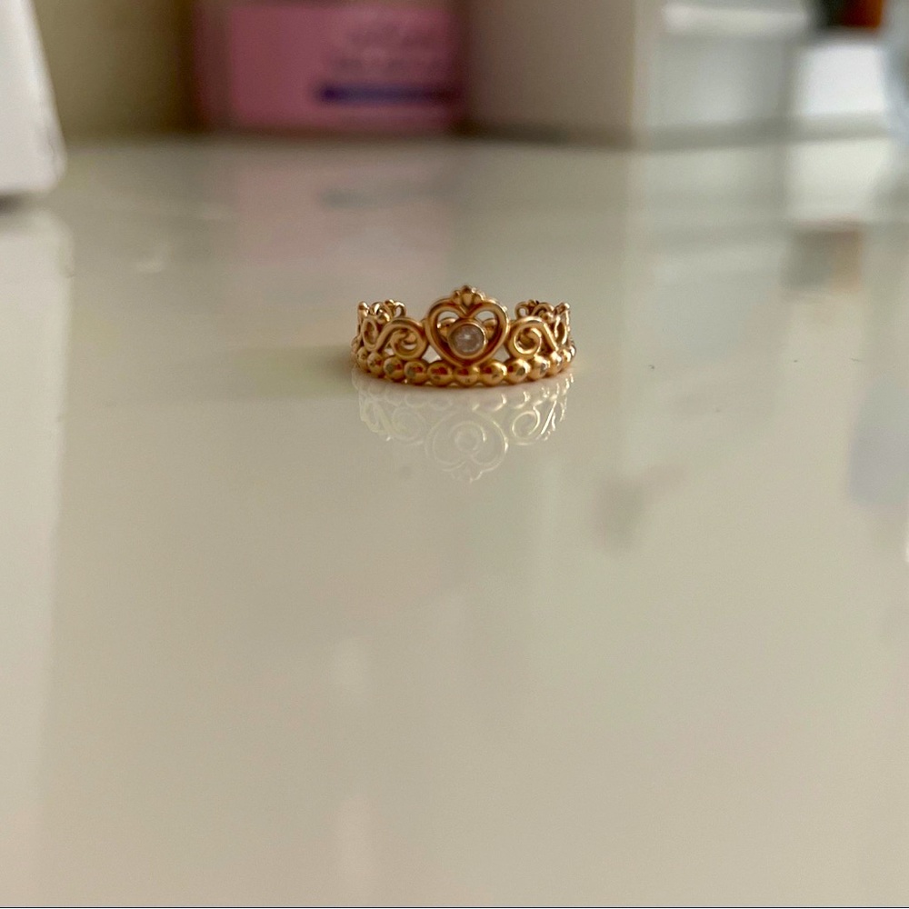 Rose Gold Princess Tiara Crown Ring (Pandora)